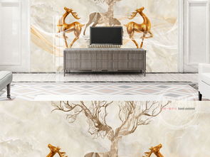 现代精品大理石纹3d立体鹿客厅背景墙壁画图片设计素材 高清psd模板下载 611.85mb 大理石背景墙大全